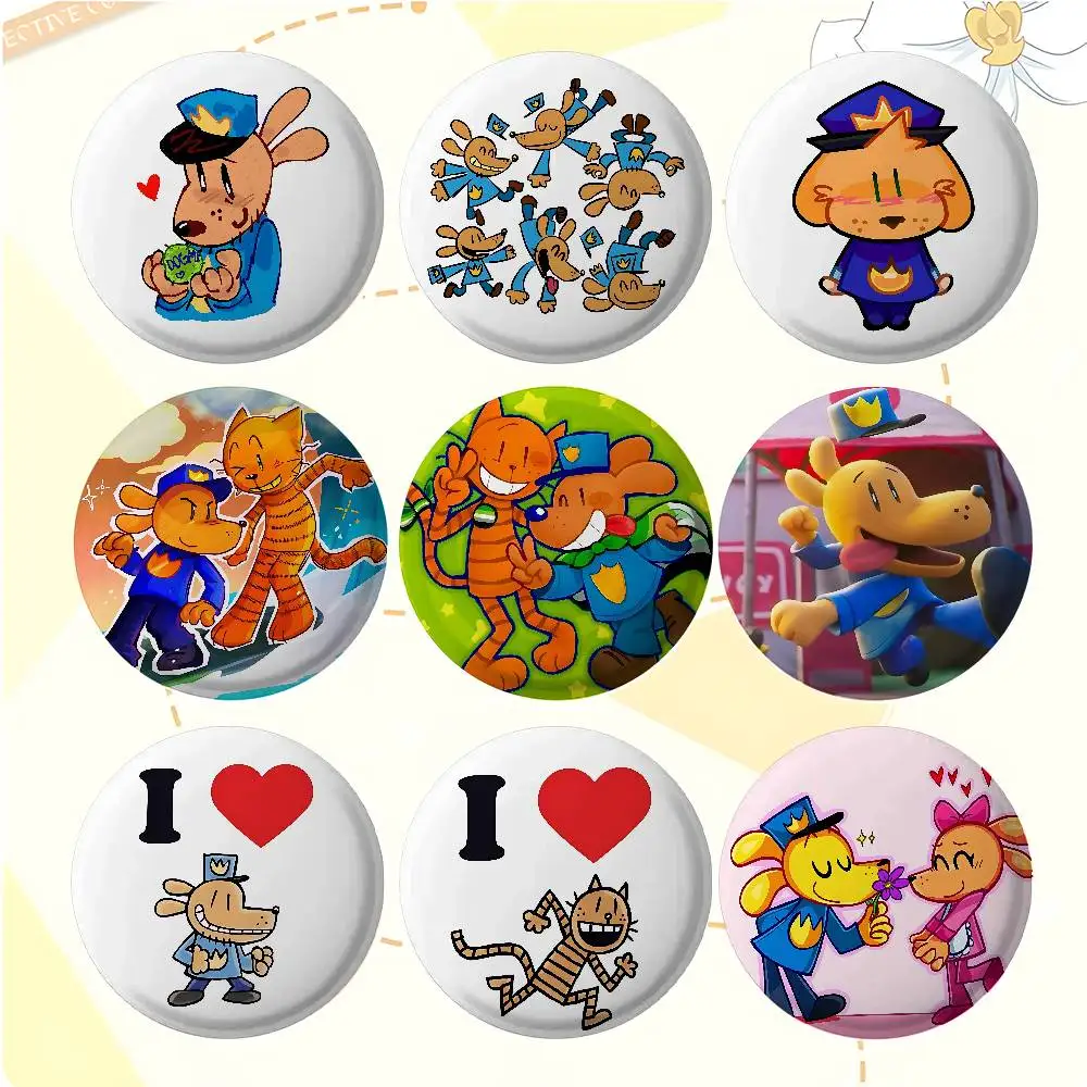 

Cartoon D-Dogmans Badges Creative Tinplate Button PinsBrooch Creative Funny Quotes Badge Clothes Backpack Jewelry Gift For Kids