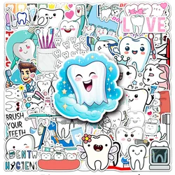 10/30/50pcs Cute Protect Teeth Cartoon Stickers Dental Tooth Graffiti Decals Phone Suitcase Laptop Diary Scrapbooking Sticker