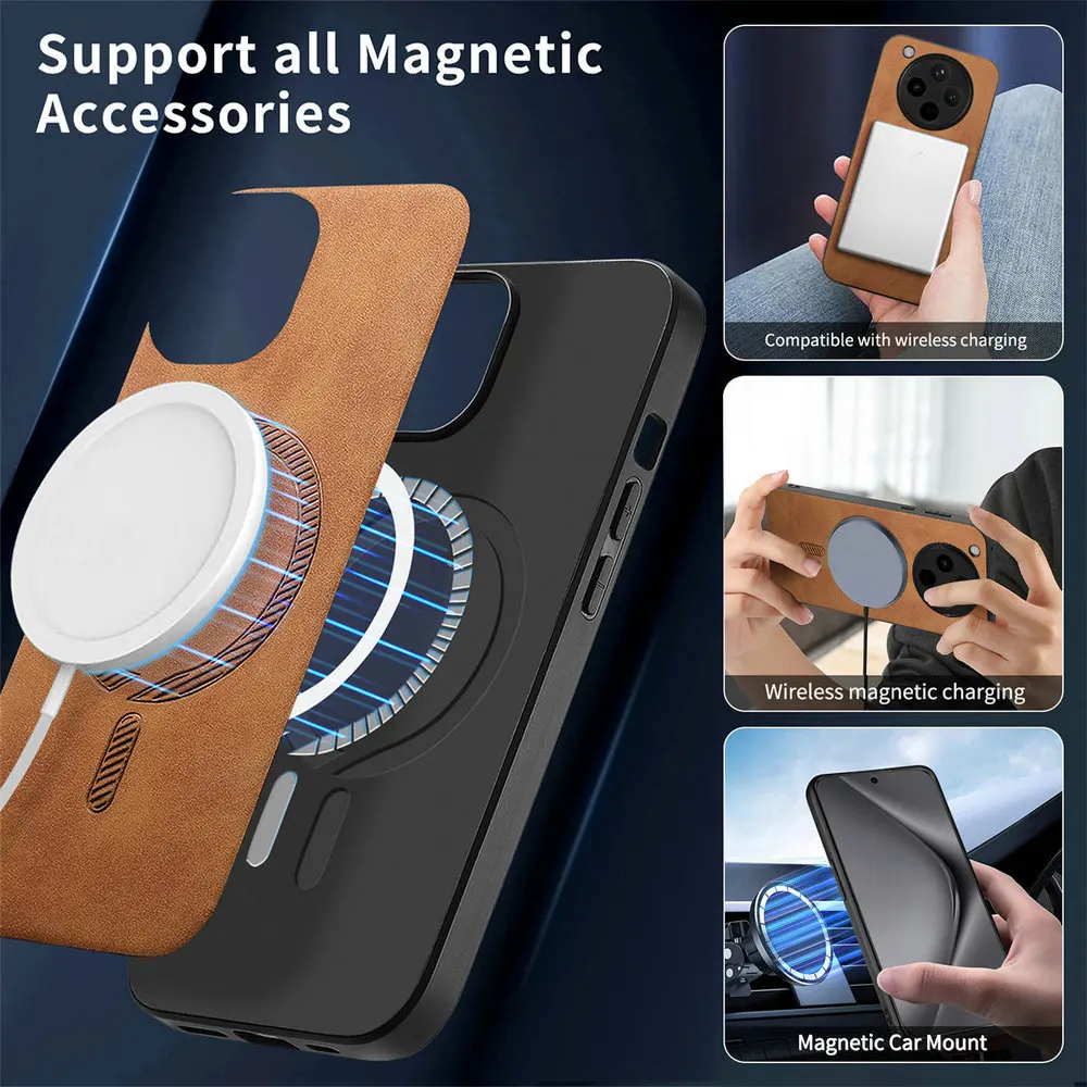 FIND X8 PRO 5G Luxury Case Leather Back Panel for Magsafe OPPO Find X8 Pro Case Phone FindX8 Pro X 8 X8Pro Magnetic Cover Etui