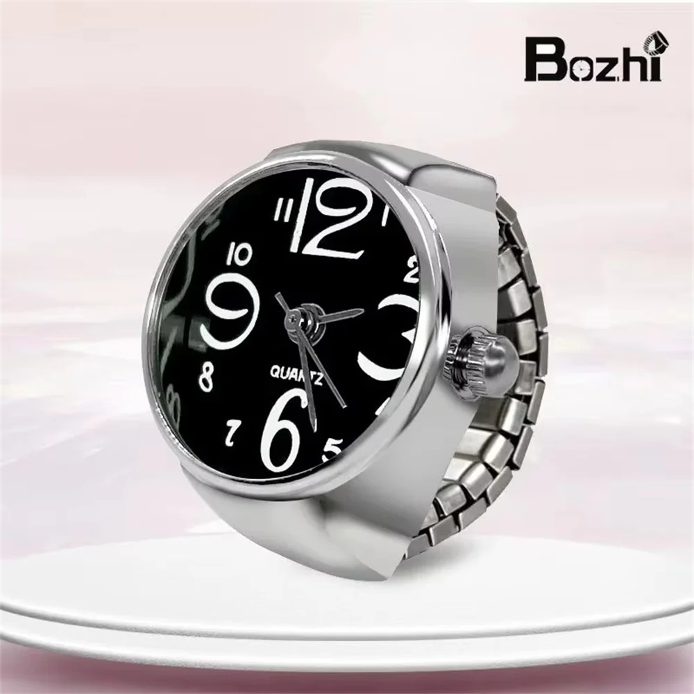 New Ring Watch Hot Selling Creative Circular Dial Alloy Shell Finger Couple Men And Women