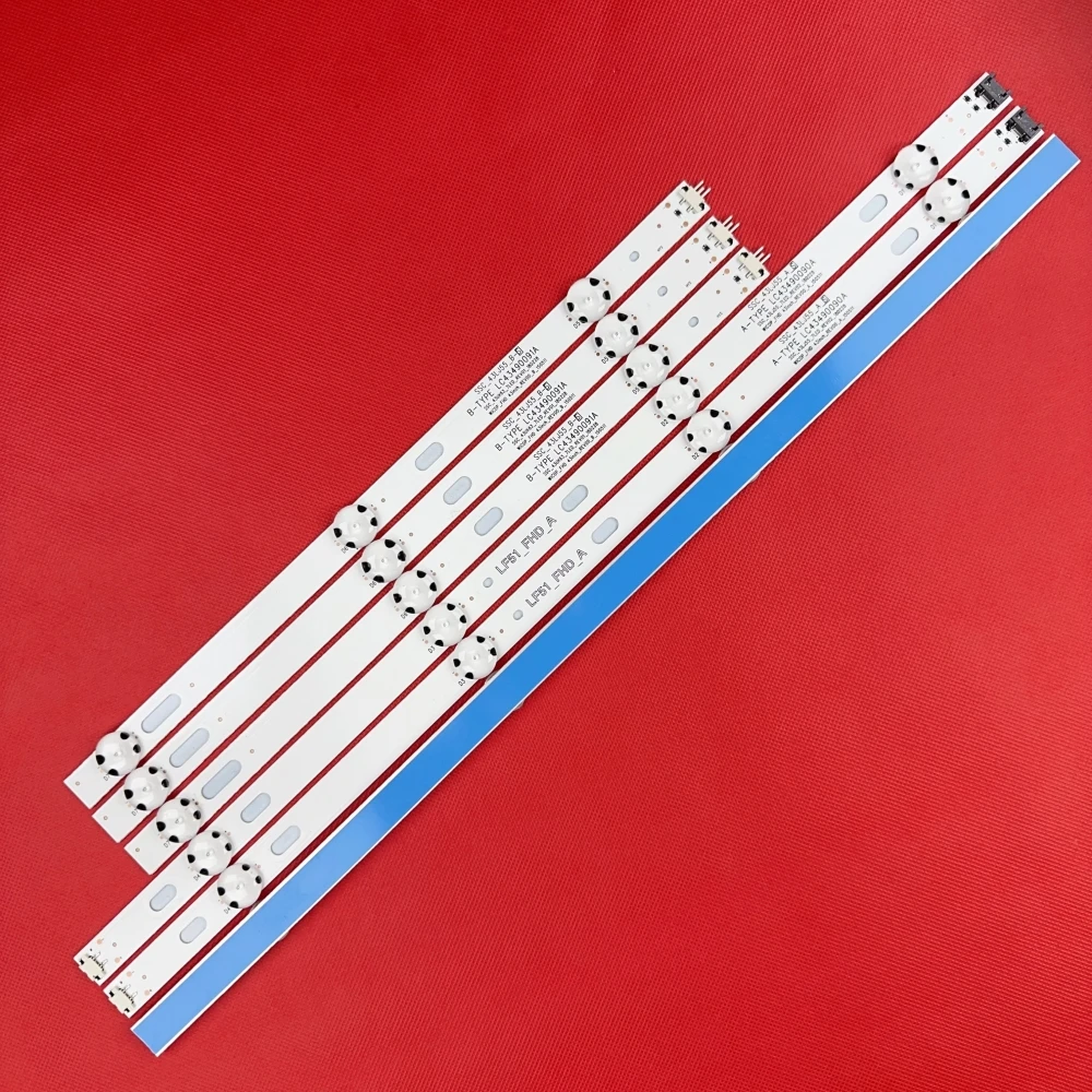 Striscia LED Per 43UJ635V 43UK6300PLB 43UJ651V 43UJ634V 43UJ630V 43UJ561V 43UJ655V LC 43490059 Un LC 43490058 Un 43UK6470PLC
