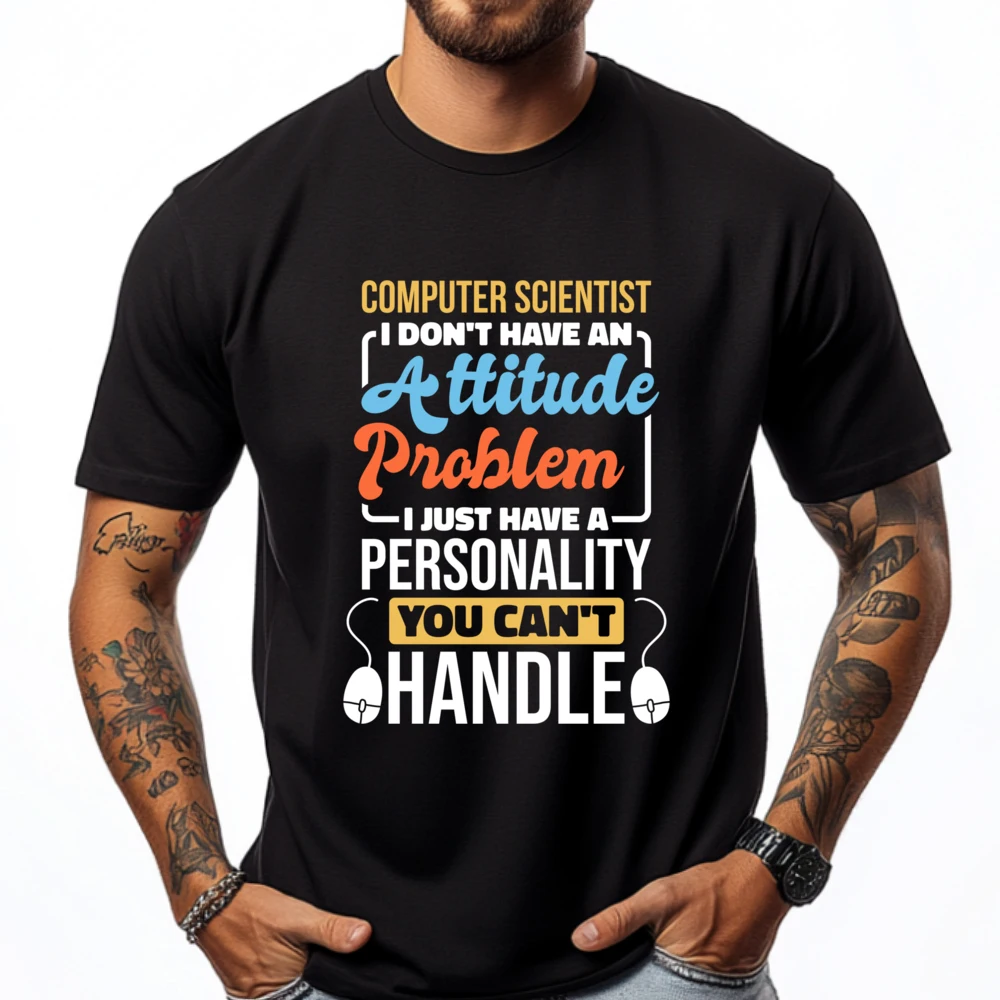 Attitude Problem Computer Scientist And Computer Science Cream T Shirt New In Tops & Tees Family Tee