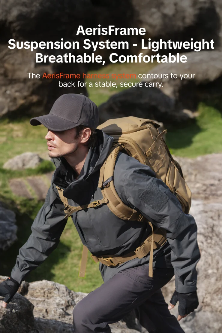 PGYTECH OneMo Taktischer Rucksack, wasserdichte DSLR/SLR/spiegellose Fotokameratasche mit 15,6-Zoll-Laptop-Hülle – Detail 2