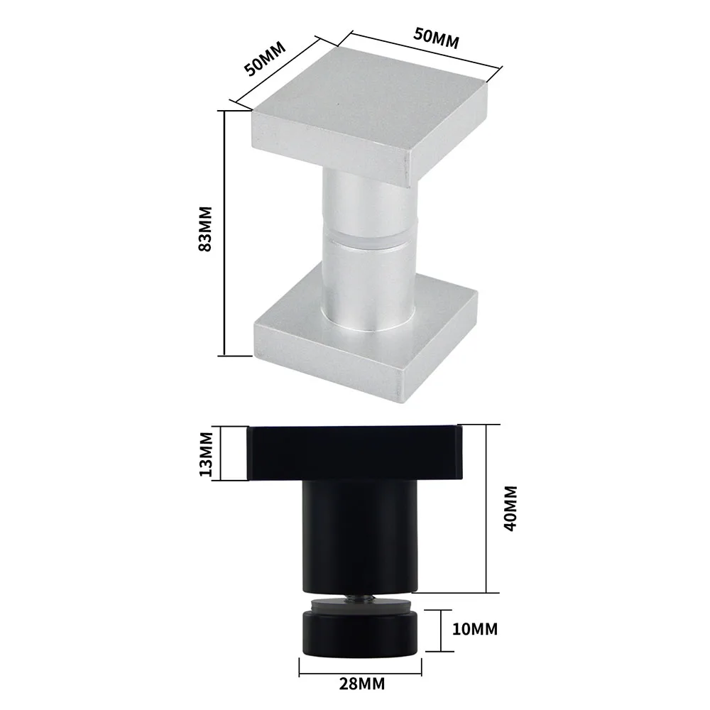 Black Shower Room Glass Door Handle Back-to-Back Frameless Push Sliding Door Solid Bathroom Shower Door Handle