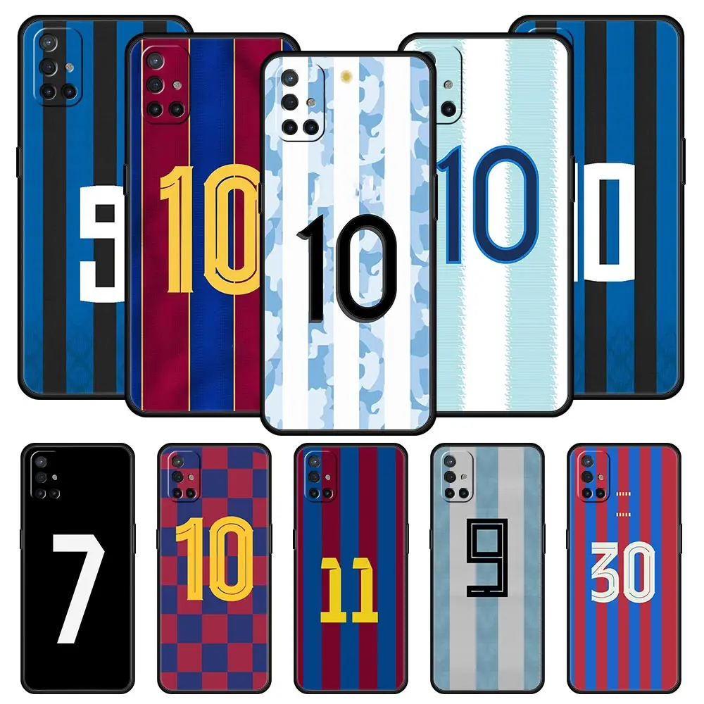 Custom FootBall Number Name Letter DIY For OnePlus 10 Pro 9 8T 8 N10 7 7T 9R Phone Case For 1+ Nord 2T CE 2 N100 N200 Z 5G Cover