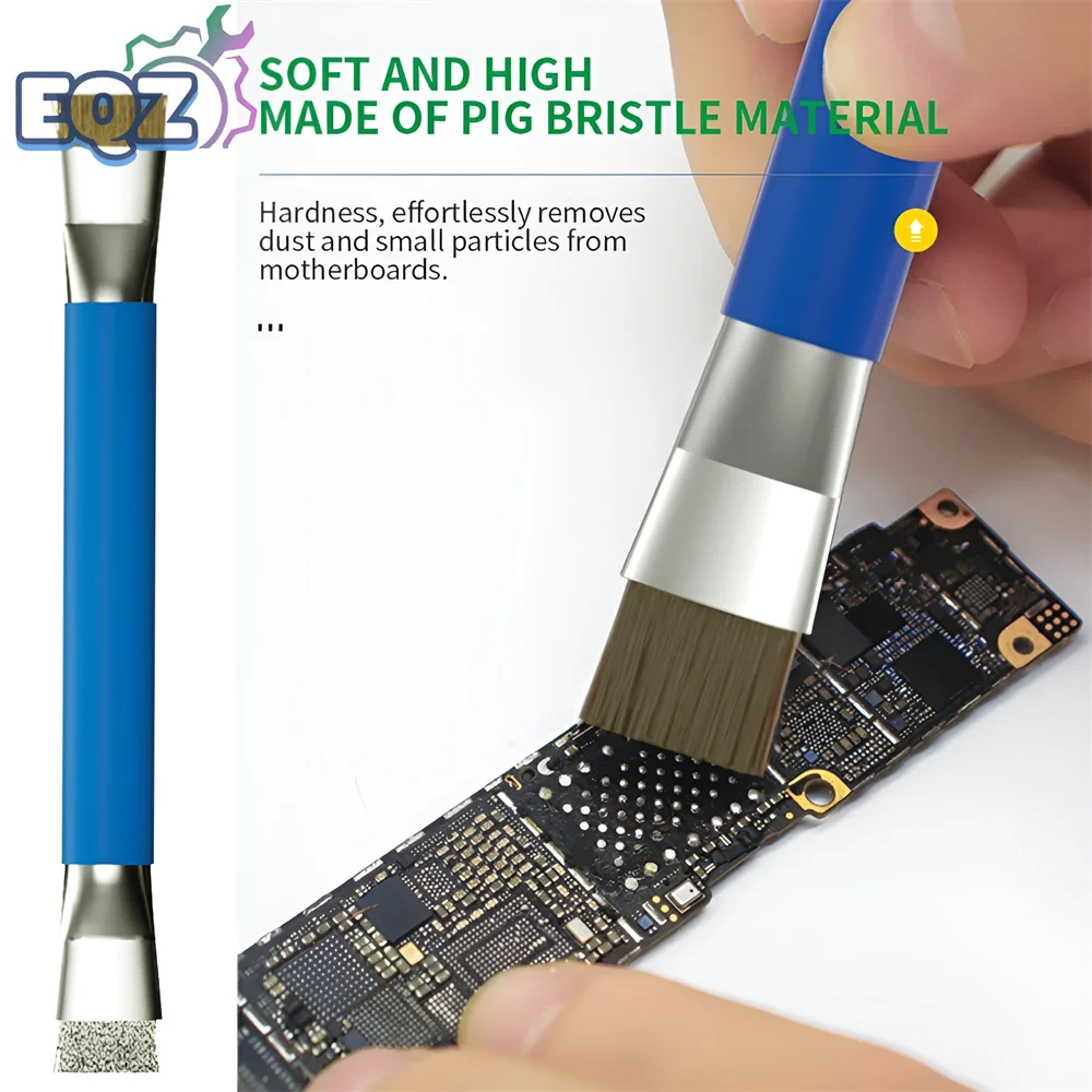 Anti-Static ESD Safe Double Headed Brush Circuit Board Repair for IC Chip PCB Welding Mobile Phone/Computer Mainboard Cleaning 