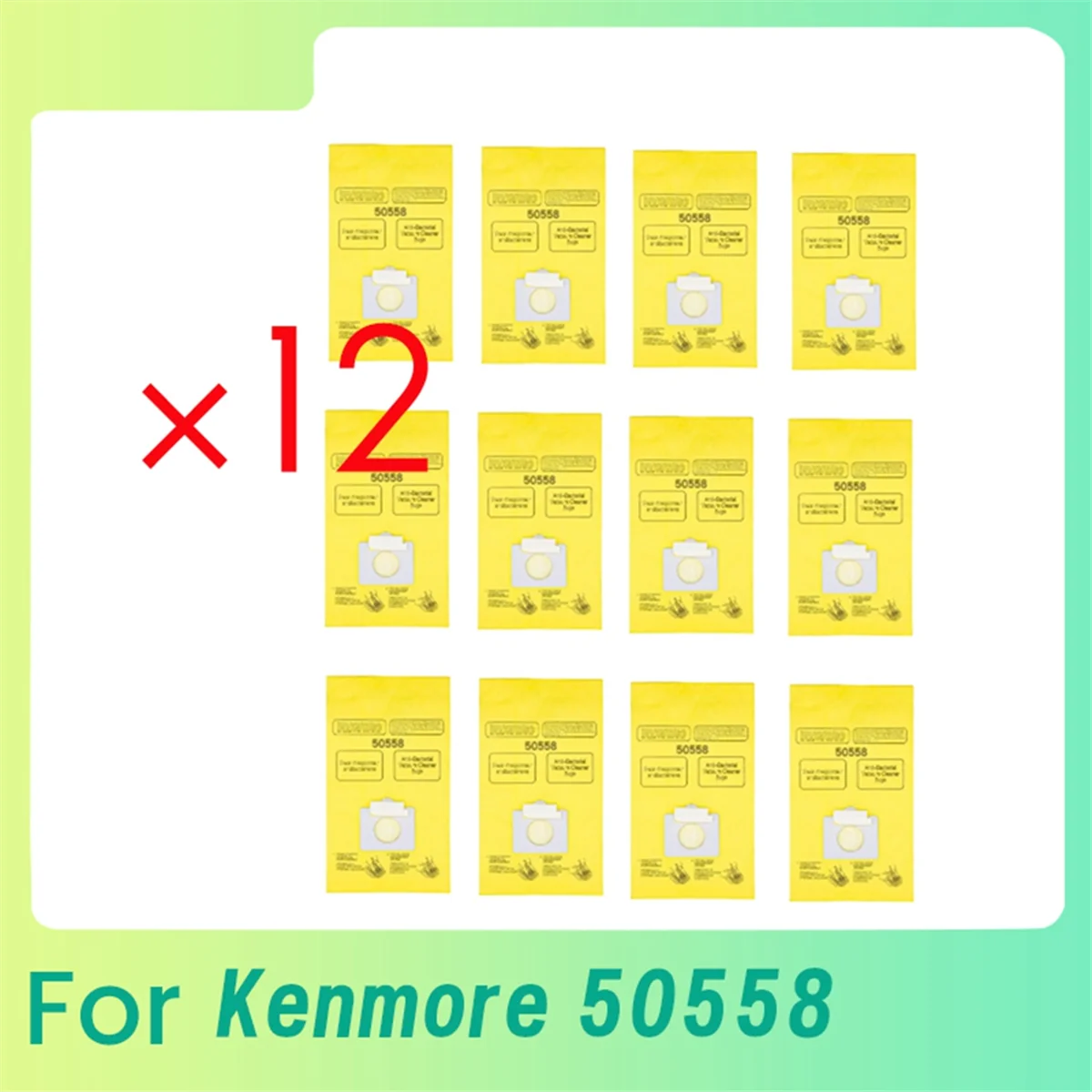 12 Pcs Dust Bags for Kenmore 50558 Sweeper Accessories Dust Bags Built to Last and Work Well