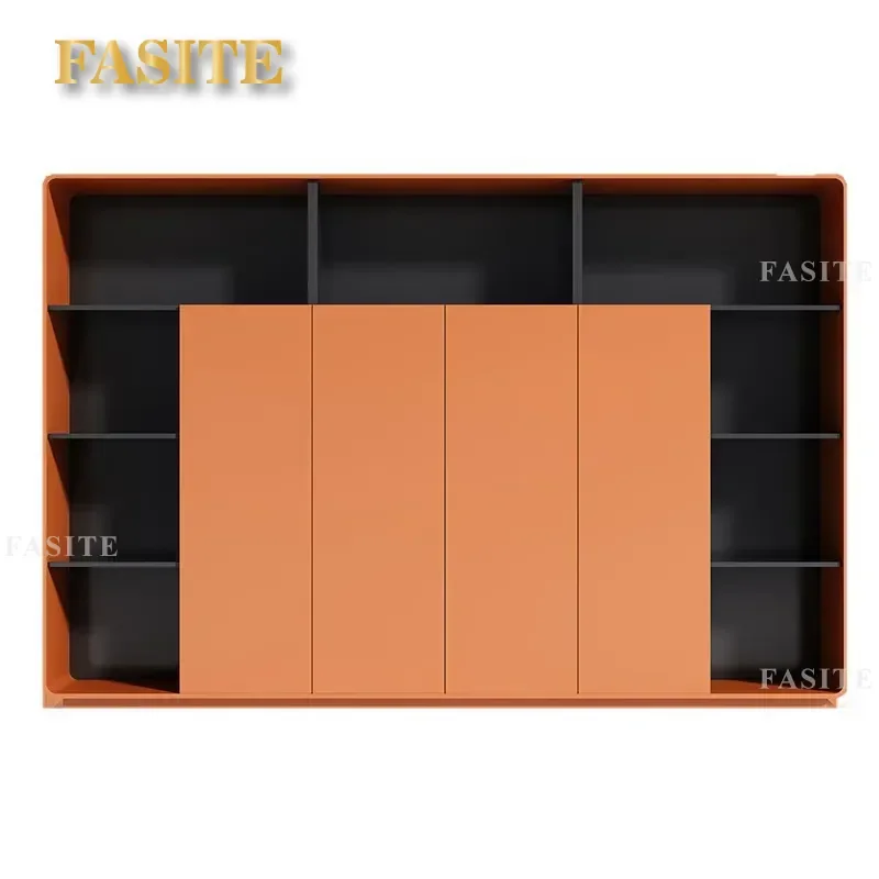 For Office File Cabinet Data Storage Bookcase Light Luxury Modern Atmosphere Background Cabinet Advanced Sense Furniture
