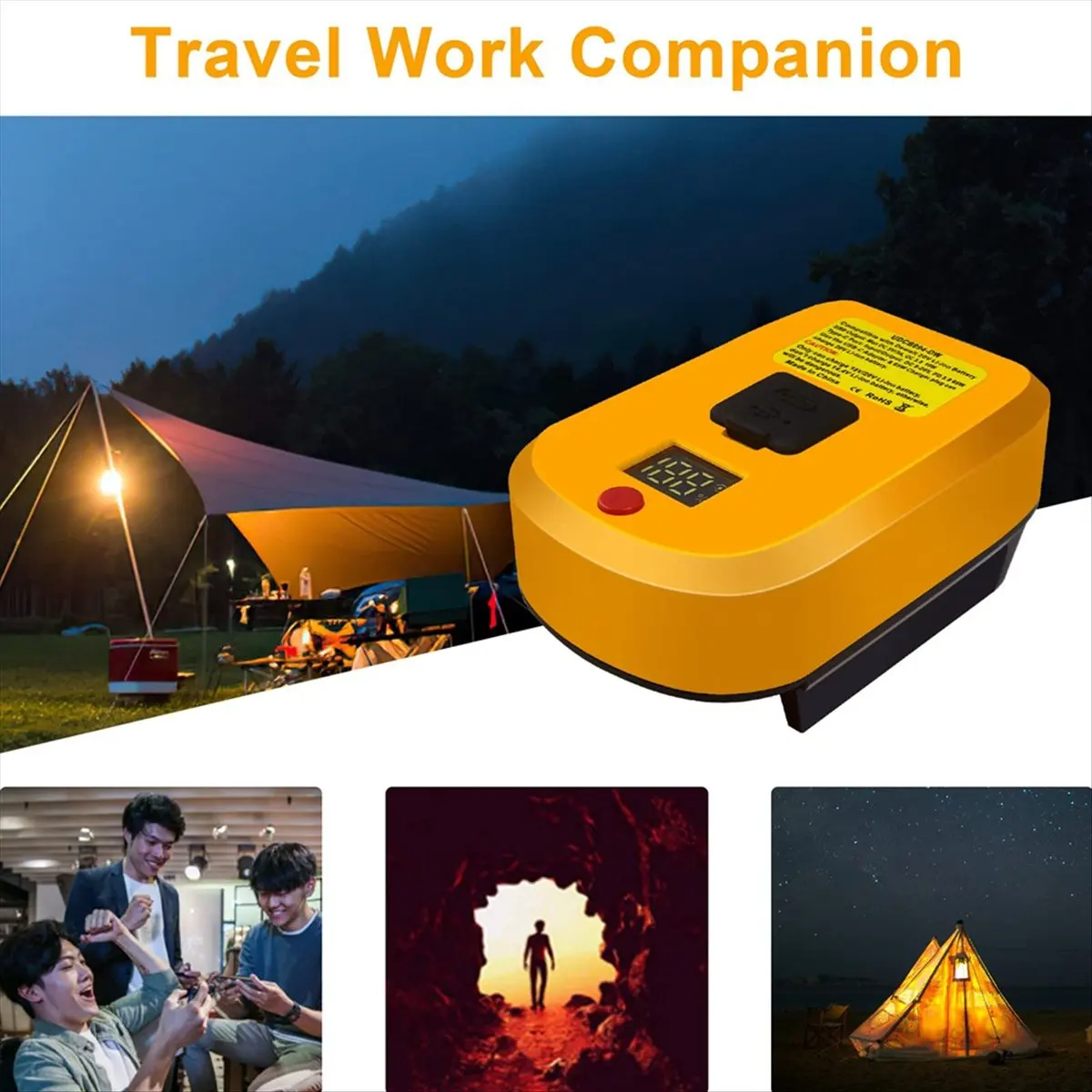 

SEO USB C Charger for DeWalt 20V Battery,2 Ports with USB-C Und USB-A,65W Fast Charger PD 3.0 Power Adapter USB Power Supply