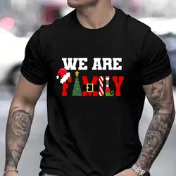 We Are Family T-shirt for Men Women Clothing Funny Family Matching Christmas Party Tops Unisex Casual O Neck Short Sleeve Tees