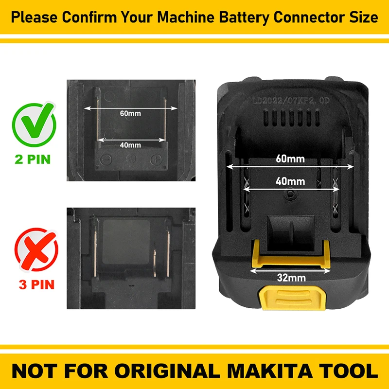 18-20V Rechargeable Larger Battery With Light Set EU Plug Upgraded Lithium Battery for Brushless Electric Drill Electric Wrench