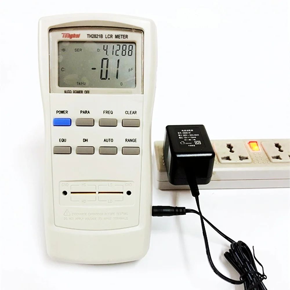 TH2821B Handheld Digital Bridge Tester Direct Display LCR Meter 100Hz 120Hz 1KHz Capacitance Inductance Resistance LCR Tester