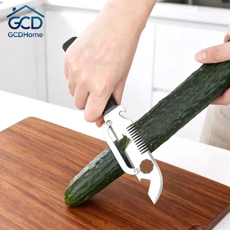 Stainless Steel Peeler With Bottle Opener Comfort For Fruit Vegetable Pre