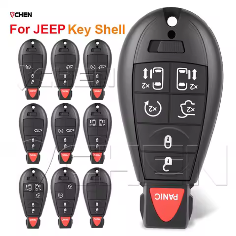 Key Fob Shell For Chrysler Jeep Dodge 300 Town Country Grand Cherokee Journey Ram Charger Caravan Magnum Remote Fobik Housing
