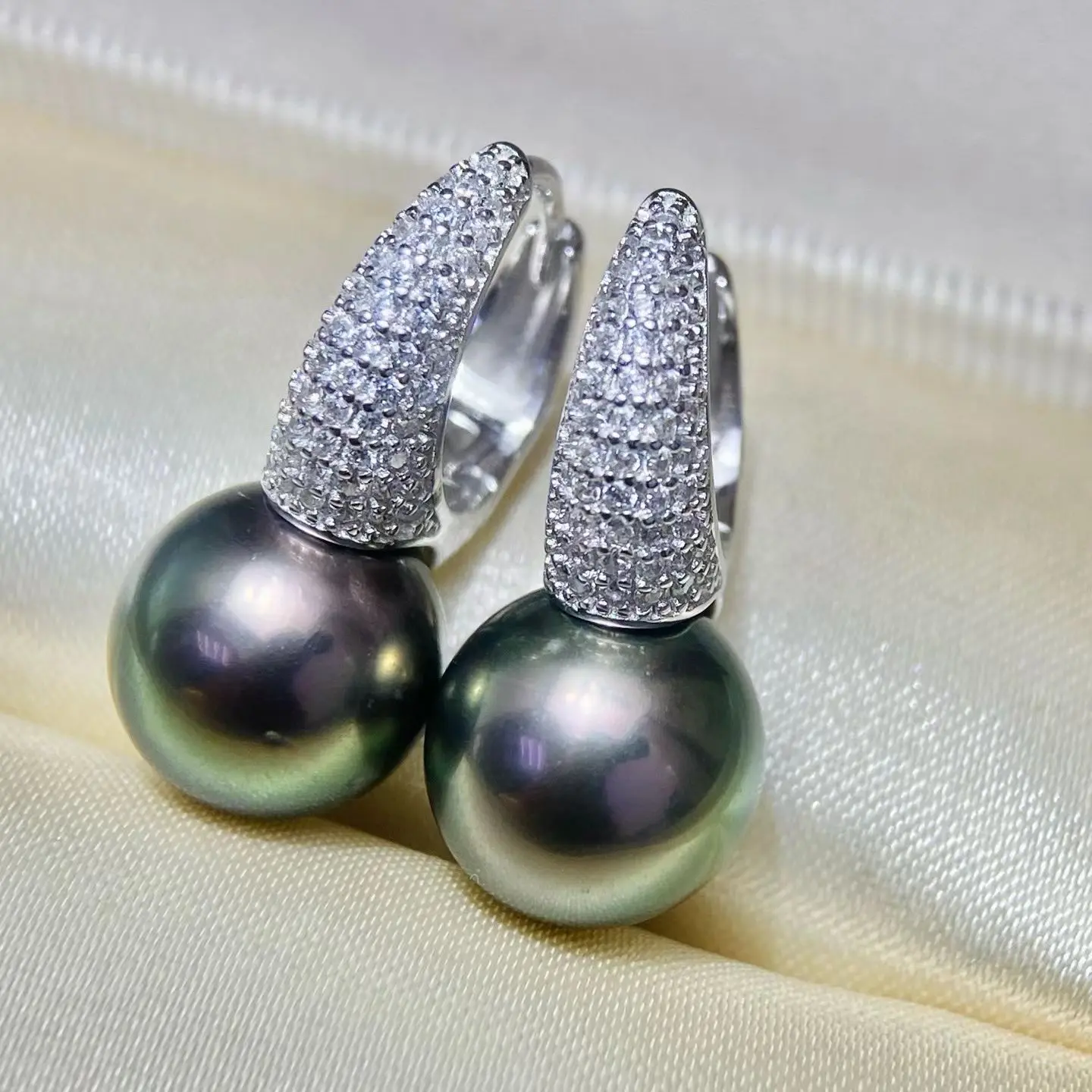 S925 Sterling Silver Earrings Mount Findings Settings Base Mounting Parts Accessory Fittings for 10-11mm Pearls