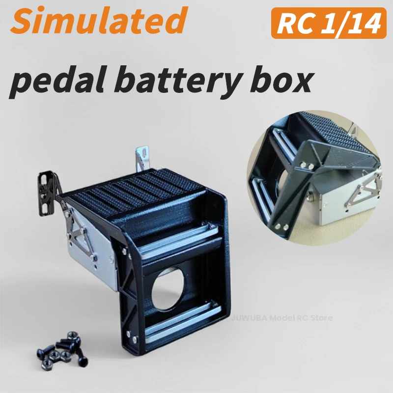 Simulierte Lkw Pedal Batterie Box Dekorieren Teile für 1/14 Tamiya RC Traktor Muldenkipper Anhänger Scania Auto Modell Zubehör Spielzeug