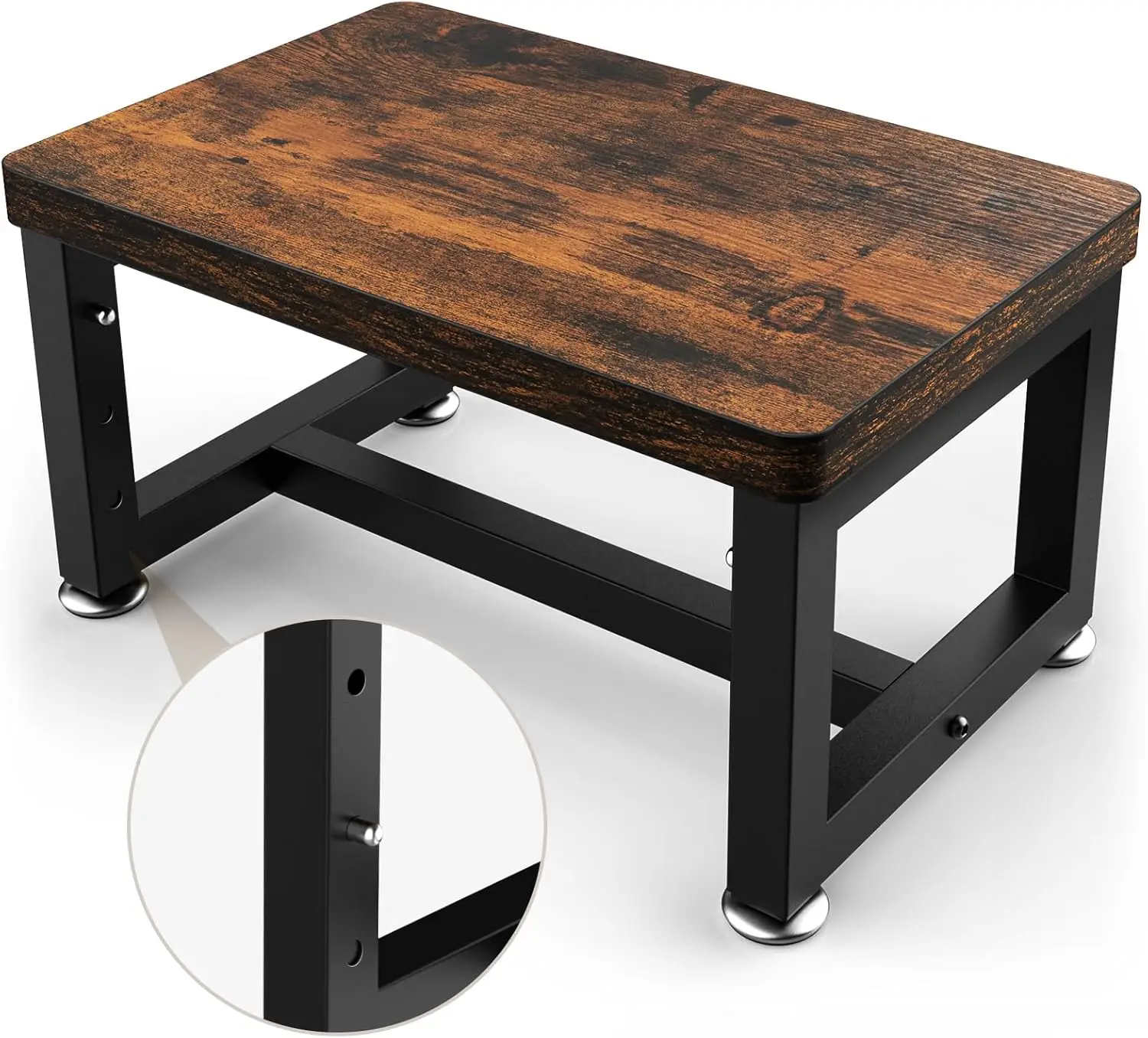 

Стремянка-табурет, регулируемая по высоте, деревянная, с металлическими ножками, маленькая кухонная подставка-помощник для малышей и взрослых