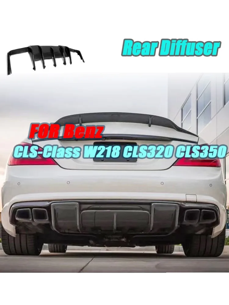 JCYECF fibre de carbone pour Mercedes Benz CLS classe W218 CLS63 pour AMG 2012-2017 diffuseur de lèvre de pare-chocs arrière accessoires de voiture