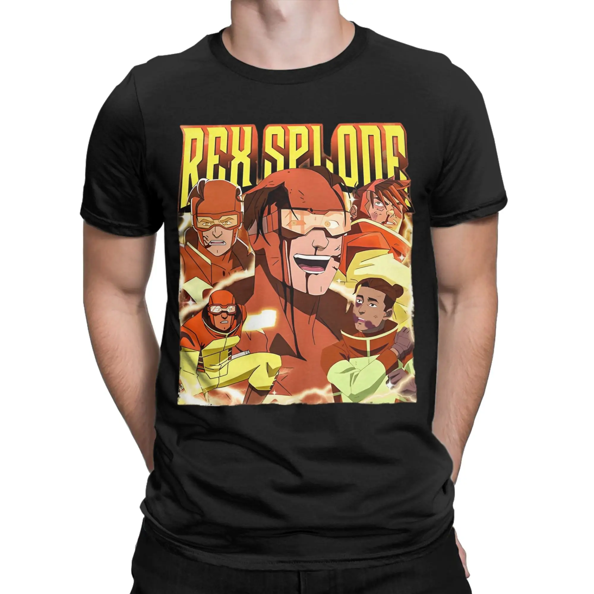 Men Invincibles Rex Splode T Shirt  Pure Cotton Clothes Cool Short Sleeve O Neck Tees Plus Size T-Shirts