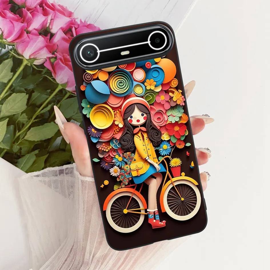 For Tecno Pova Slim 5G Case 2025 New Fashion Flower Bowknot Soft