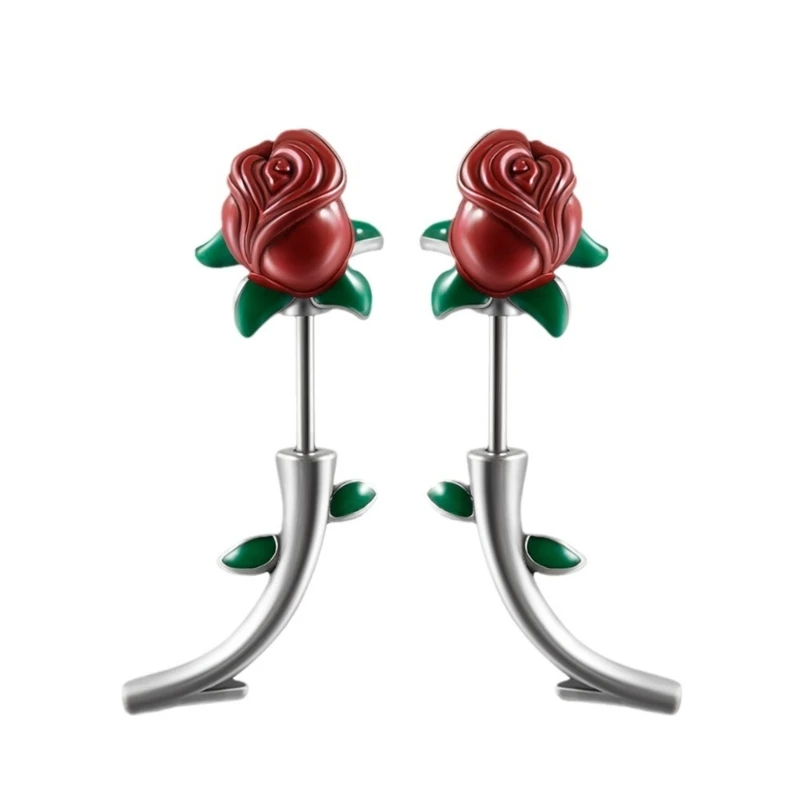 Delicate Flower Ear Decorations Rose Ear Bone Studs Ear Adornments for Daily