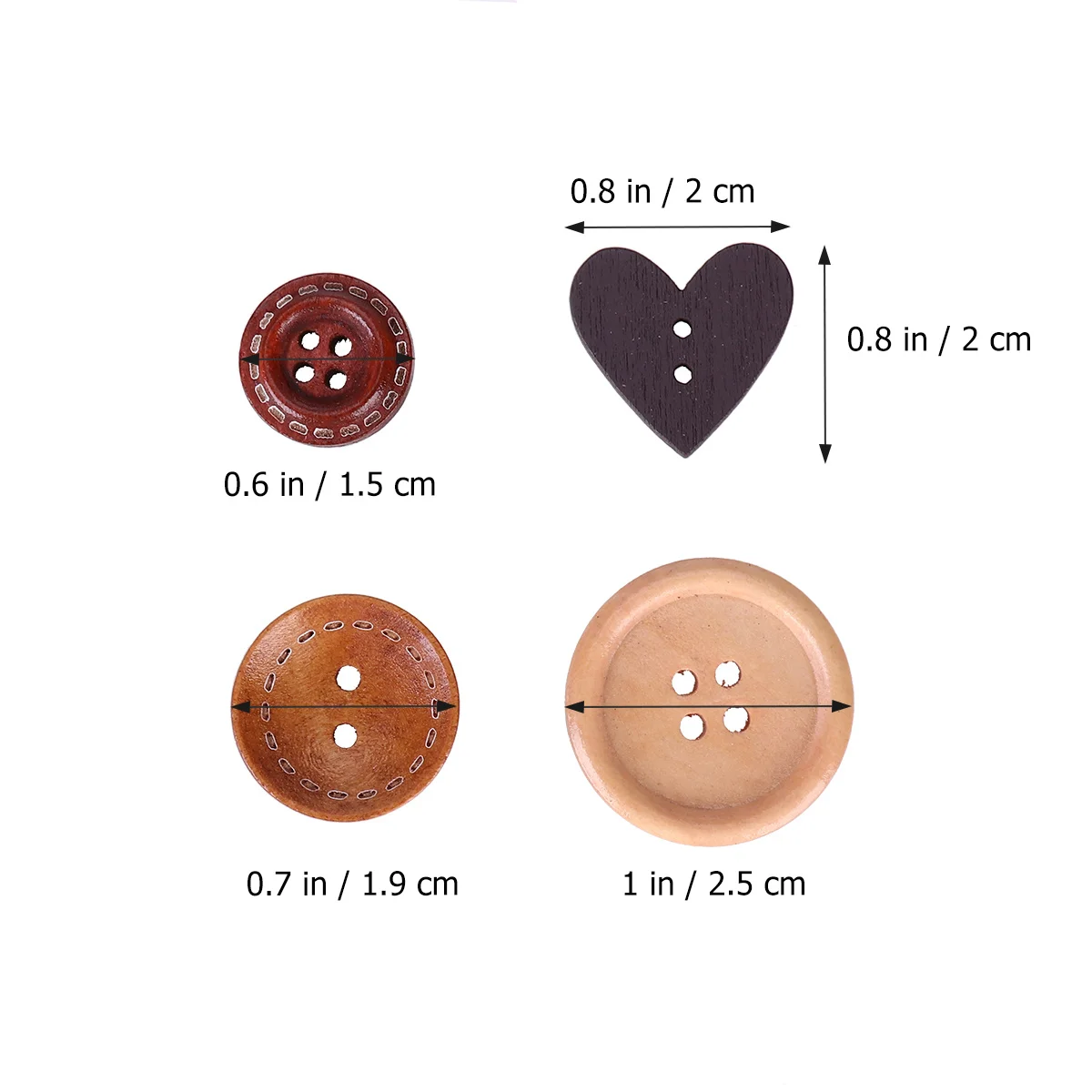 

Wooden Buttons Sewing Button Kid's Scrapbooking DIY Craft Wedding Decoration Christmas Coffee Great Selection for Crafting