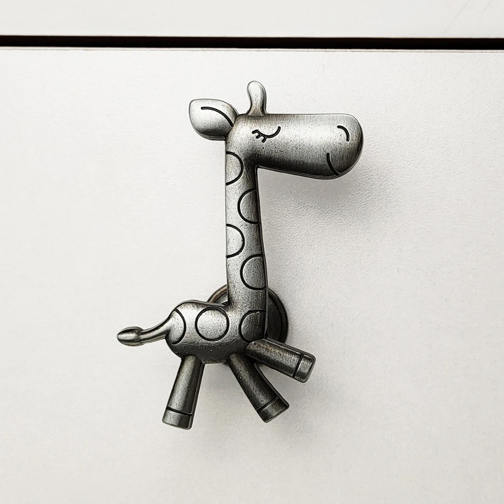 1pcs Cabinets Handle Accessories Cabinets Door Drawer For Children Furniture Giraffe Shape Handle Hardware Knobs