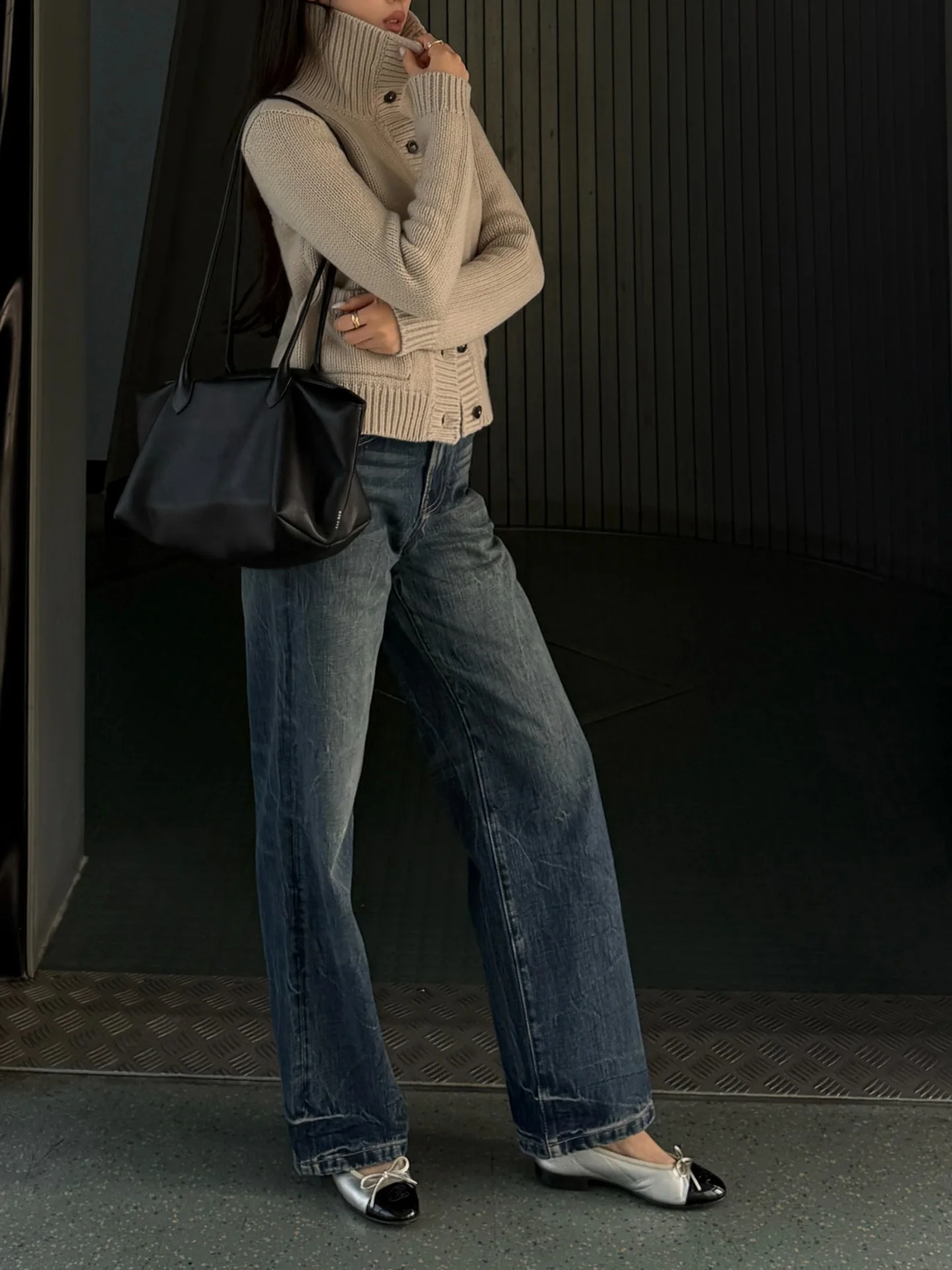 

Retro High Waist Loose Women's Jeans Straight Leg Long Pants Autumn Winter New Style Washed Denim Floral Embroidery Cotton