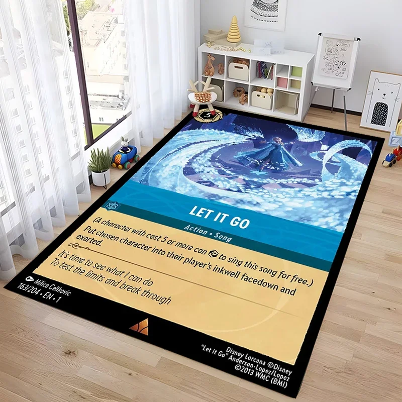 Disney Princess Game Card Area Rug,Carpet for Home Living Room Bedroom Sofa Doormat Kitchen Decor,Non-slip Floor Mat Alfombras