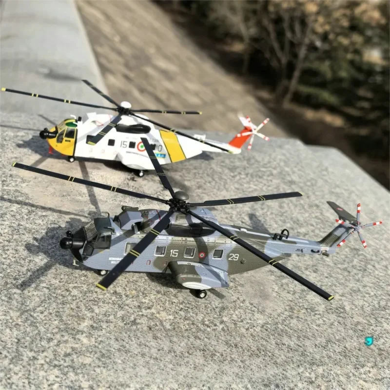 

Масштабная модель итальянского авиационного вертолета SH-3 Pelican для поисково-спасательных операций, 1/100, из сплава, коллекционная, декоративная