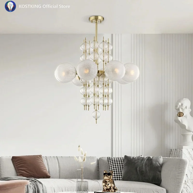 Postmodern Nordic Glass Chandelier Personalized Creative Design for Living Room Dining Room Model Room Craftsmanship Deco