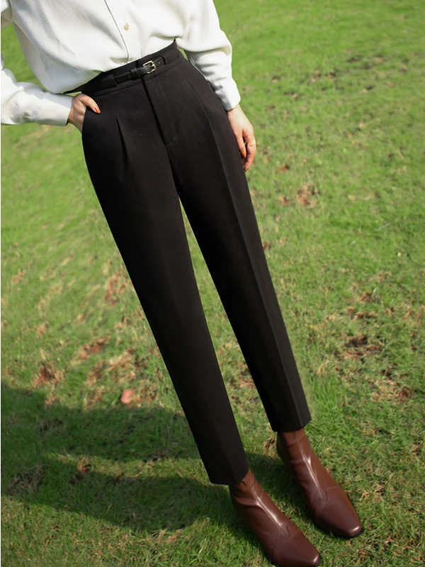 

Women's Harem Pants 2025 New Autumn Winter Carrot Pants Briti Sle Eighteen Casual Pants Straight Leg Suit Pants