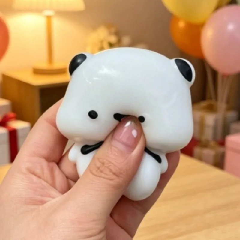 Yier Bubu Bear Squishy Toys Stretchy Slow Rising Stress Relief Squeeze Toy Kawaii Soft Bouncy Squeezable Fidget Toy for Adults
