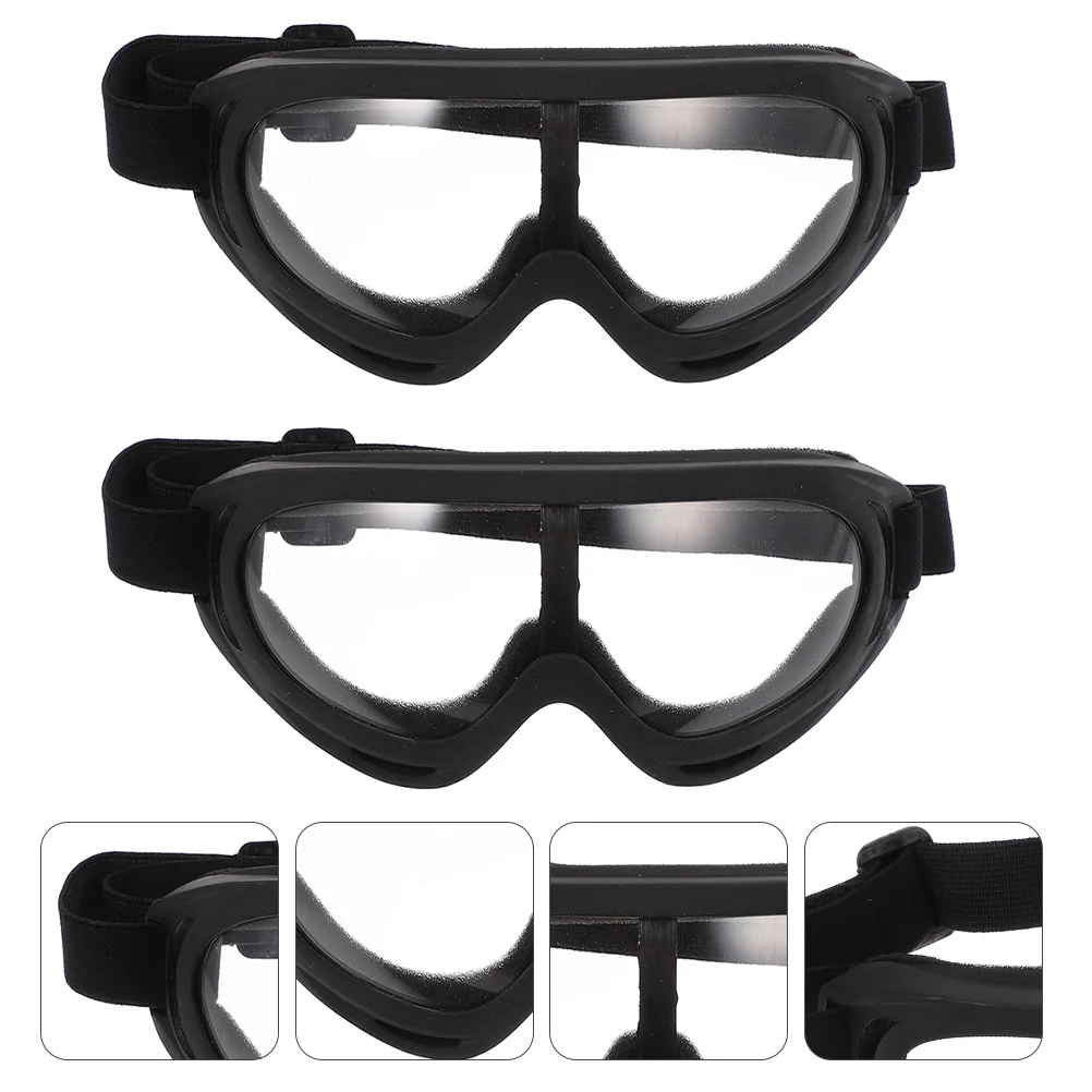 

2 Pcs Motorcycle Glasses Useful Riding Eyewear Goggles Eyes Protector Dustproof Windproof Tpu