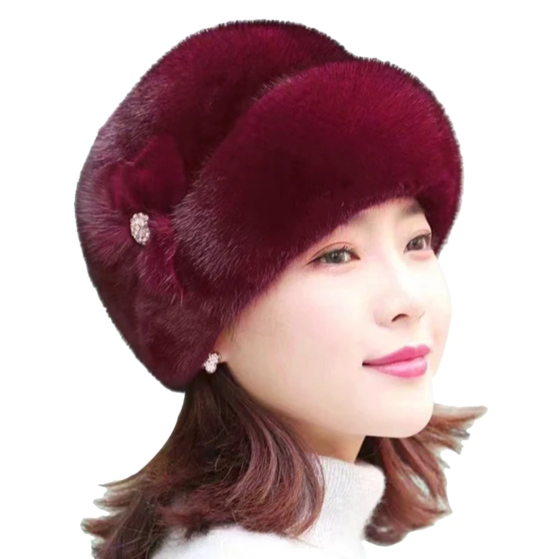 Winter Fashion Hat For Women Fashion Outdoor Warm Hats Thick Warm All-Match Female Hat Simple Comfortable Solid Color Hats