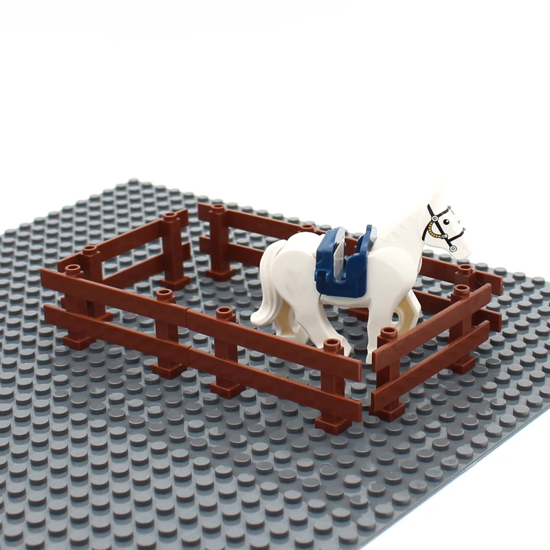 40PCS MOC Parts 6079 Fence 1x8x2 2/3 Rail Handrail Bar Building Blocks Bricks Creative Compatible with City Street View