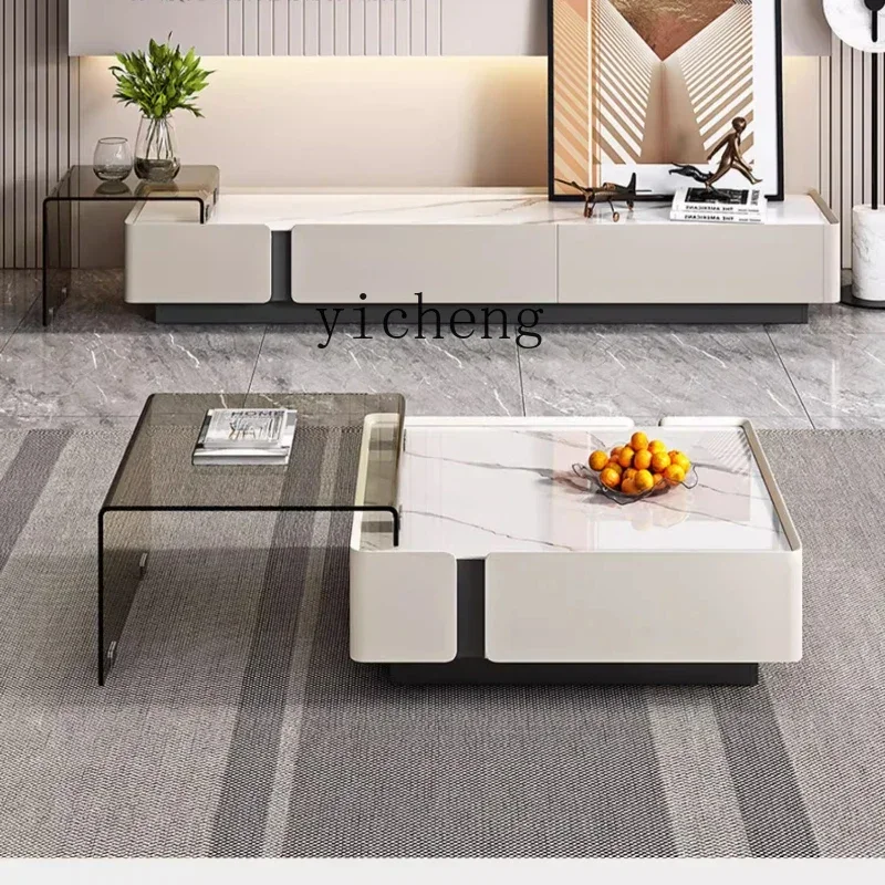 Coffee Table TV Cabinet Combination Modern Simple Household Small Apartment Living Room Retractable Cabinet-X31