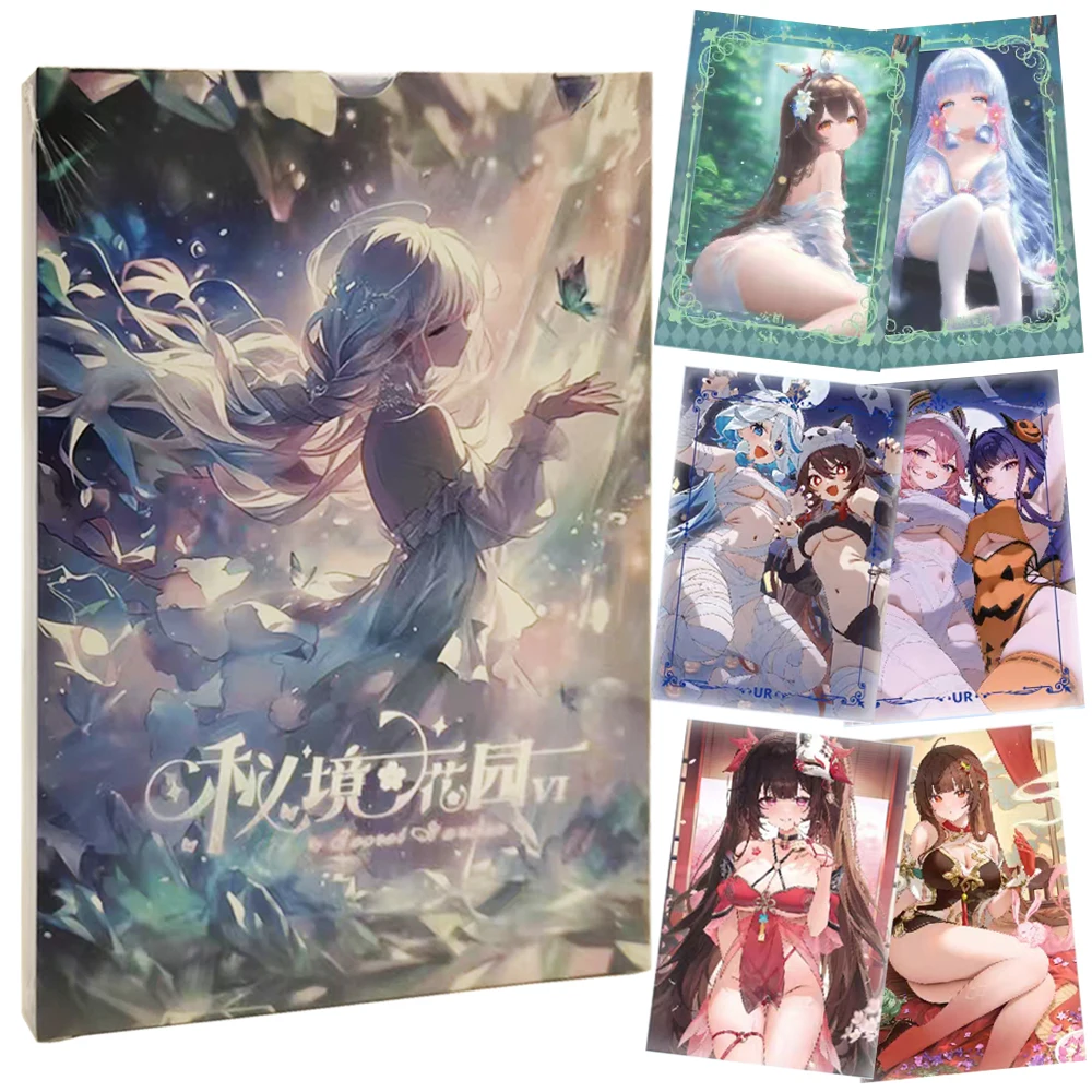 

Секретный сад, коллекционная карта «История богини» для детей, Nahida Beelzebul Nilou, милые красивые девушки, ограниченная серия, игровые карты, детские игрушки