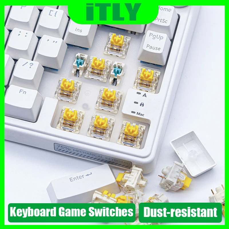 3Pin Switch Precision Axis Linear Mechanical Keyboard Switch Yellow Dustproof Keyboard Linear Switches