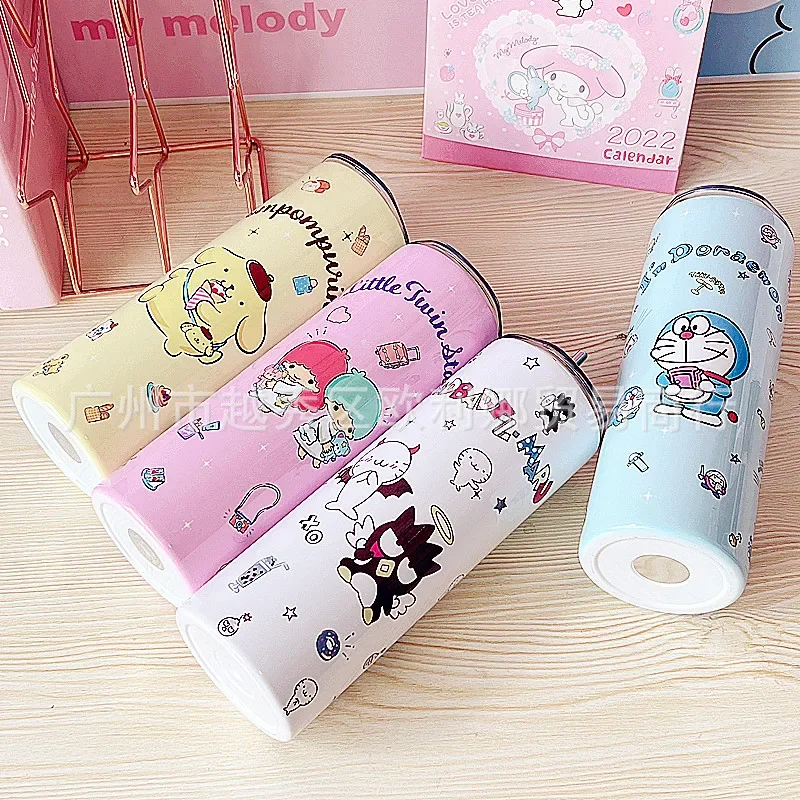 700ml Sanrio Thermos Cup Kawaii My Melody Kuromi High Capacity Portable Non Slip Heat Insulation Drop Resistance Vacuum Flasks