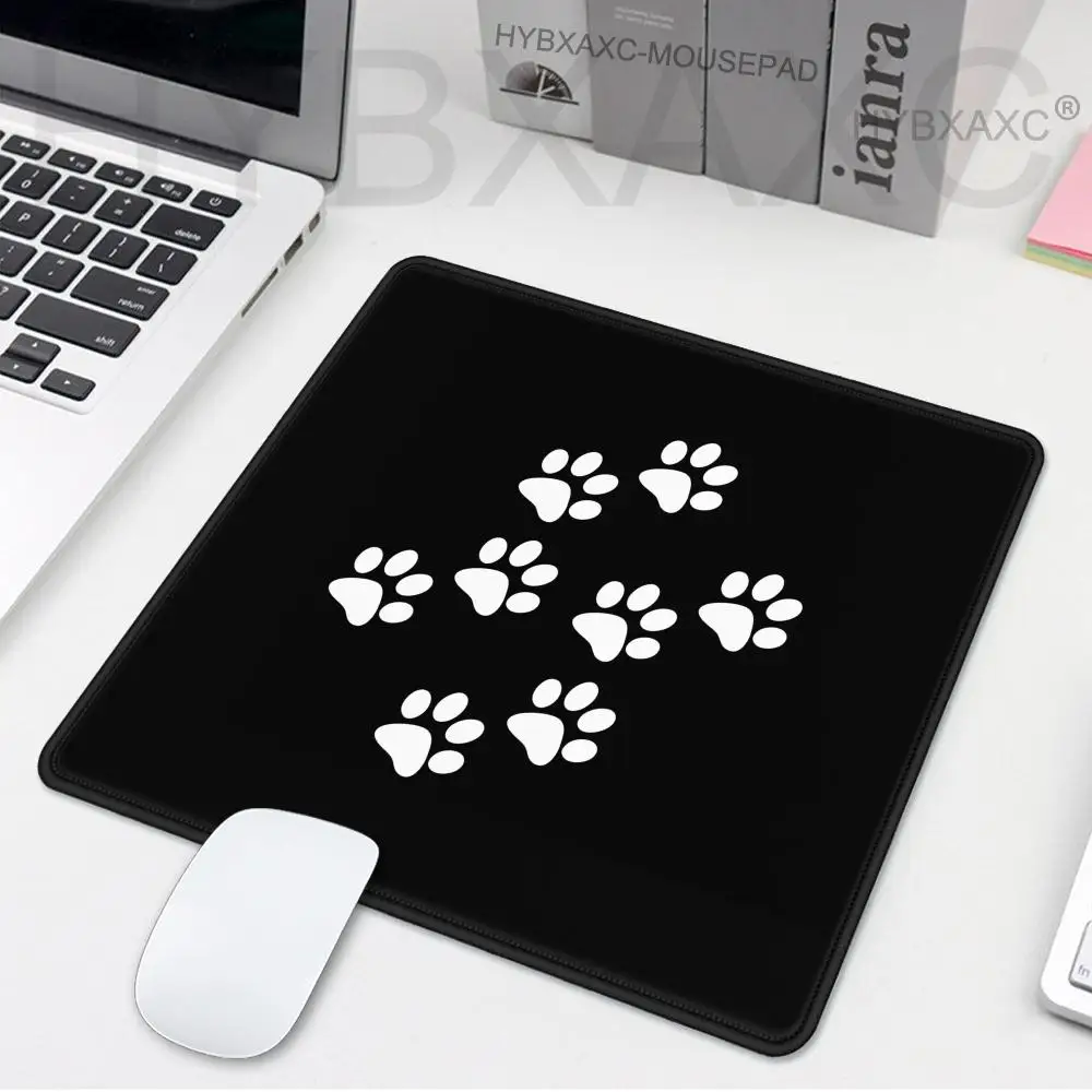 Paw Print Heart Small Mouse Pad Desk Pad Desktop Computer Keyboard Wireless Mouse Boy Girl Gift for Play games