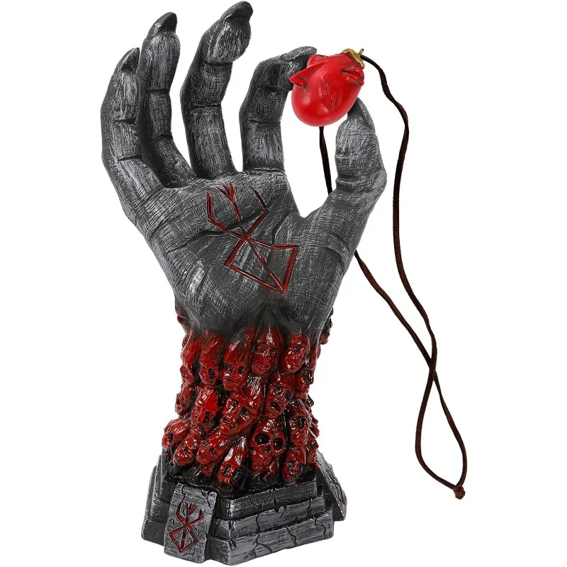 Figura de estatua Berserk, esqueleto de Halloween, mano de Dios, diablo, mano derecha, calavera, runa, escultura, figura de Anime, colecciones de decoración del hogar