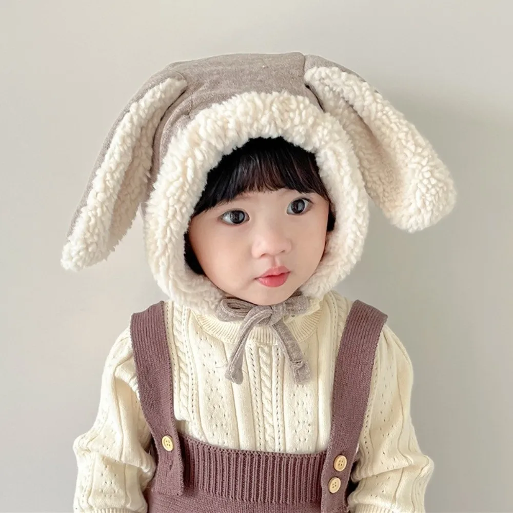 

Lovely Cute Rabbit Ear Hat Fleece Winter Baby Beanie Cap Thick Warm Ear Protection Hat Toddler
