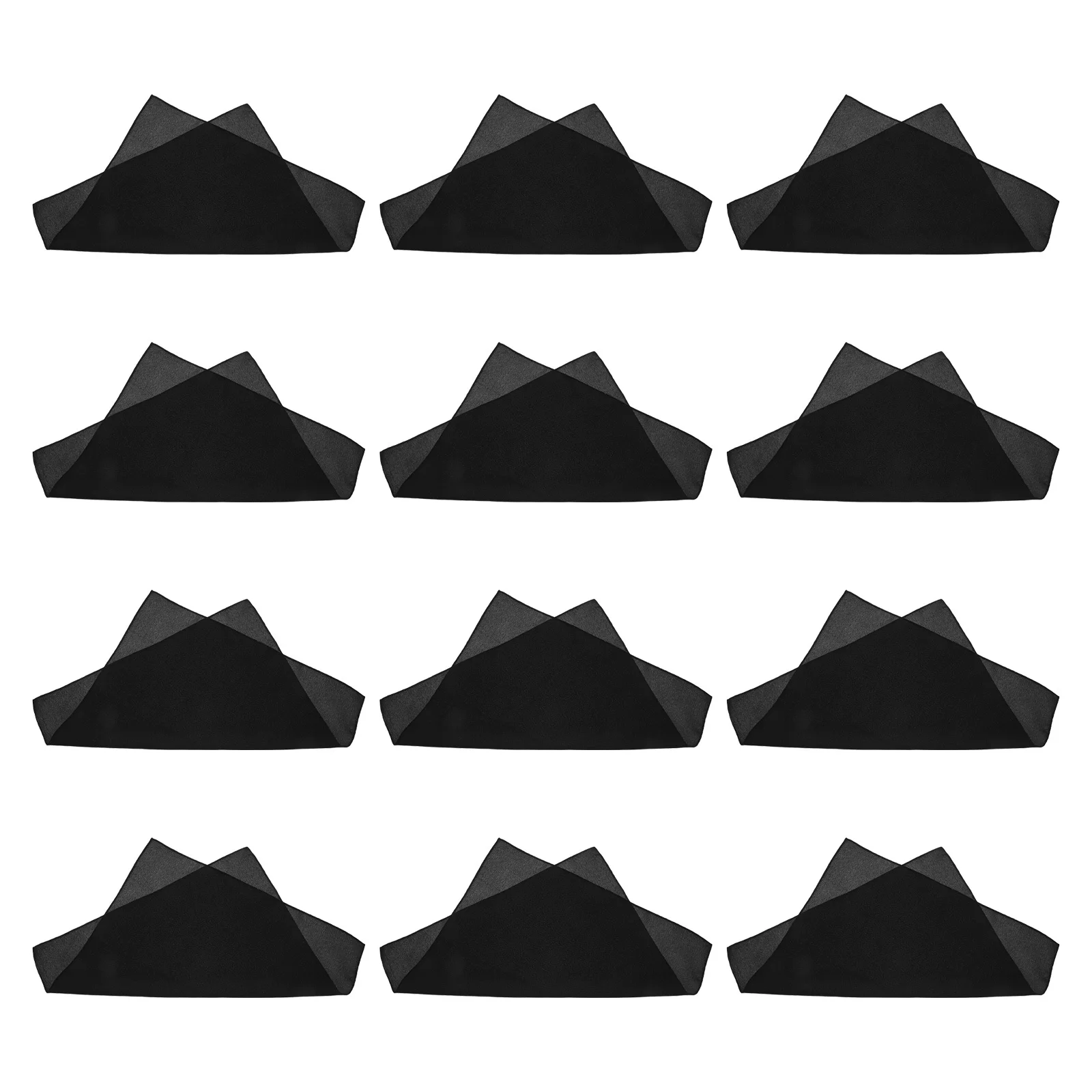 

12Pcs Reusable Cloth Napkins Black 17x17 Inch Polyester Fabric Napkins for Wedding Party Banquet Dining Table Decor Washable