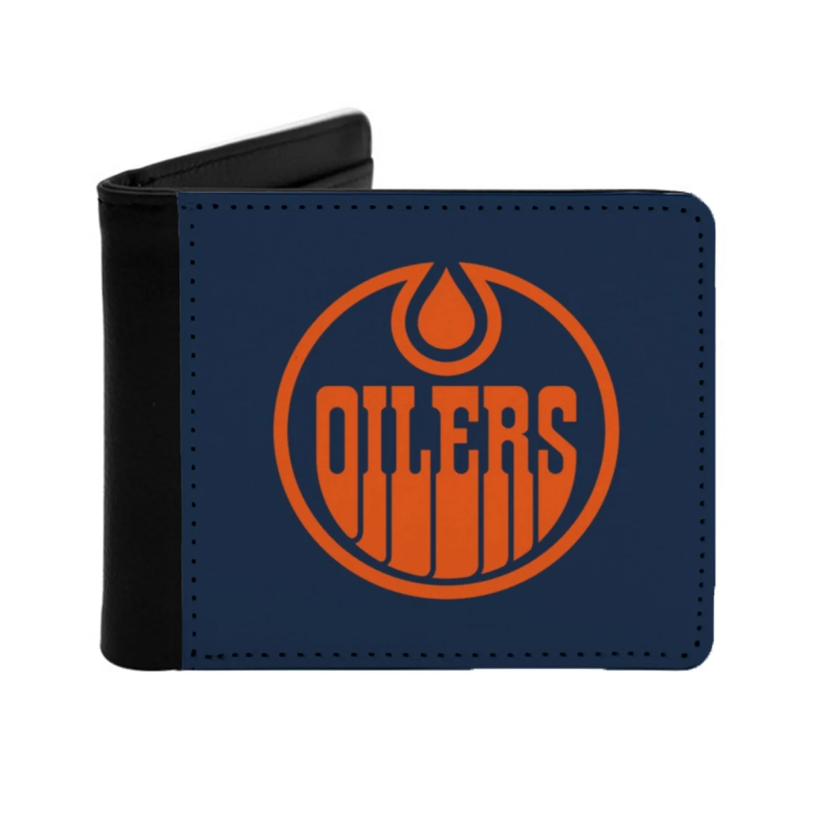 Oilers City Personalized Men's Leather Wallet Card Money Bag Pu Leather Wallet 1 Edmonton Personalized Print Vintage