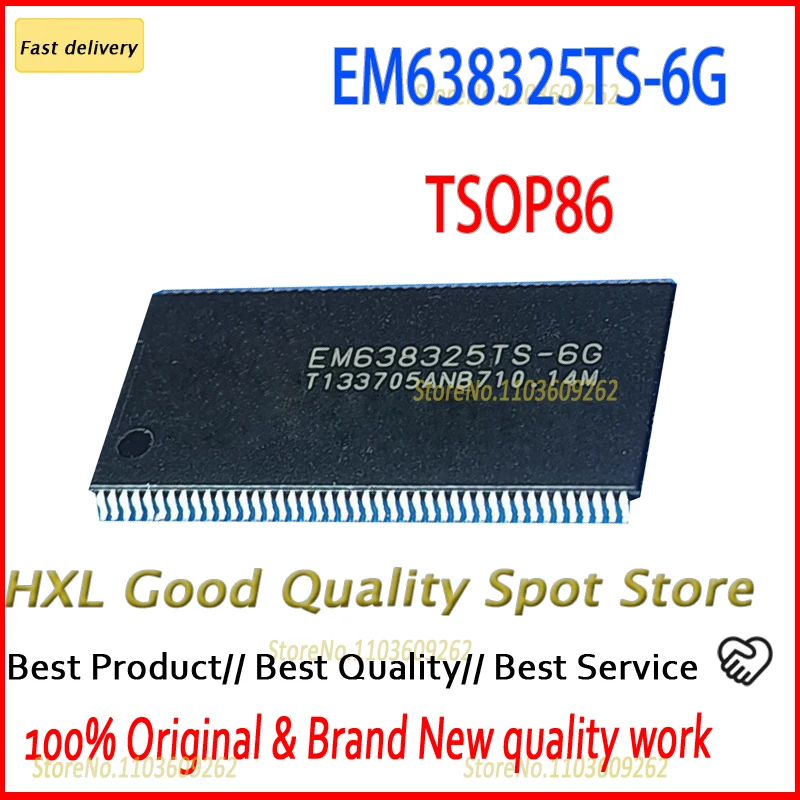

EM638325TS-6G EM638325TS EM638325 TSOP-86 10 шт./лот Оригинальный новый товар в наличии