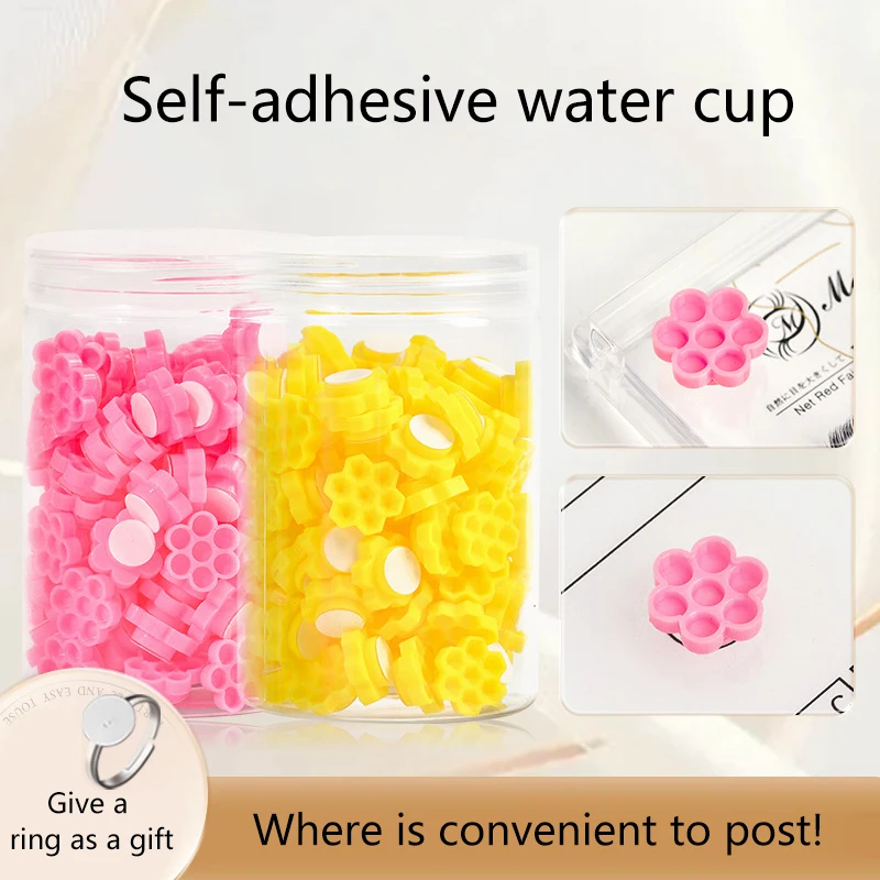 ^120個/箱 自己粘着まつげエクステンション接着剤カップ ディレイカップ グラフトまつげメイクアップツール タトゥー接着剤顔料カップ！