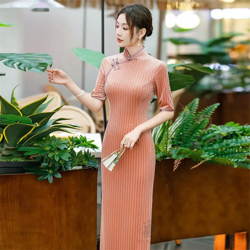 Cheongsam Chinese Traditional Dress for Women Qipao Fashion Clothes Women Clothing Casual Vintage Elegant Streetwear Summer