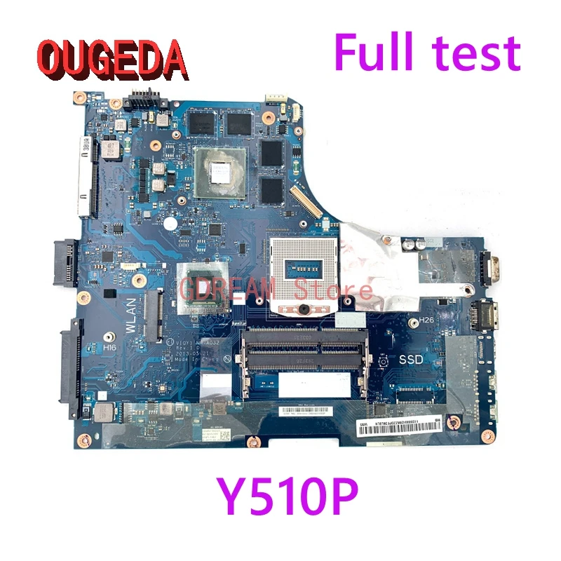 

OUGEDA 11S90004286 90004286 Laptop Motherboard for Lenovo ideapad Y510P VIQY1 NM-A032 GT750M GPU Main board full Tested