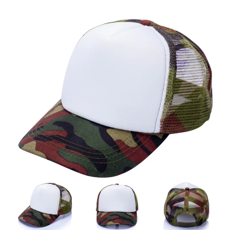 Sublimation Blank Baseball Cap Personality Trucker Hat Adult&Kids Blank Mesh Sports Caps Adjustable Hat For Heat Transfer Logo